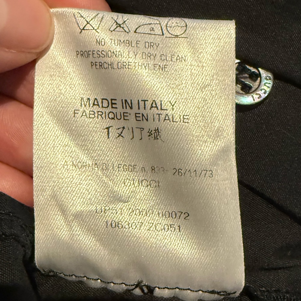Gucci Tom Ford Era vintage black button down Y2K Made in Italy size 44 - Picture 8 of 10